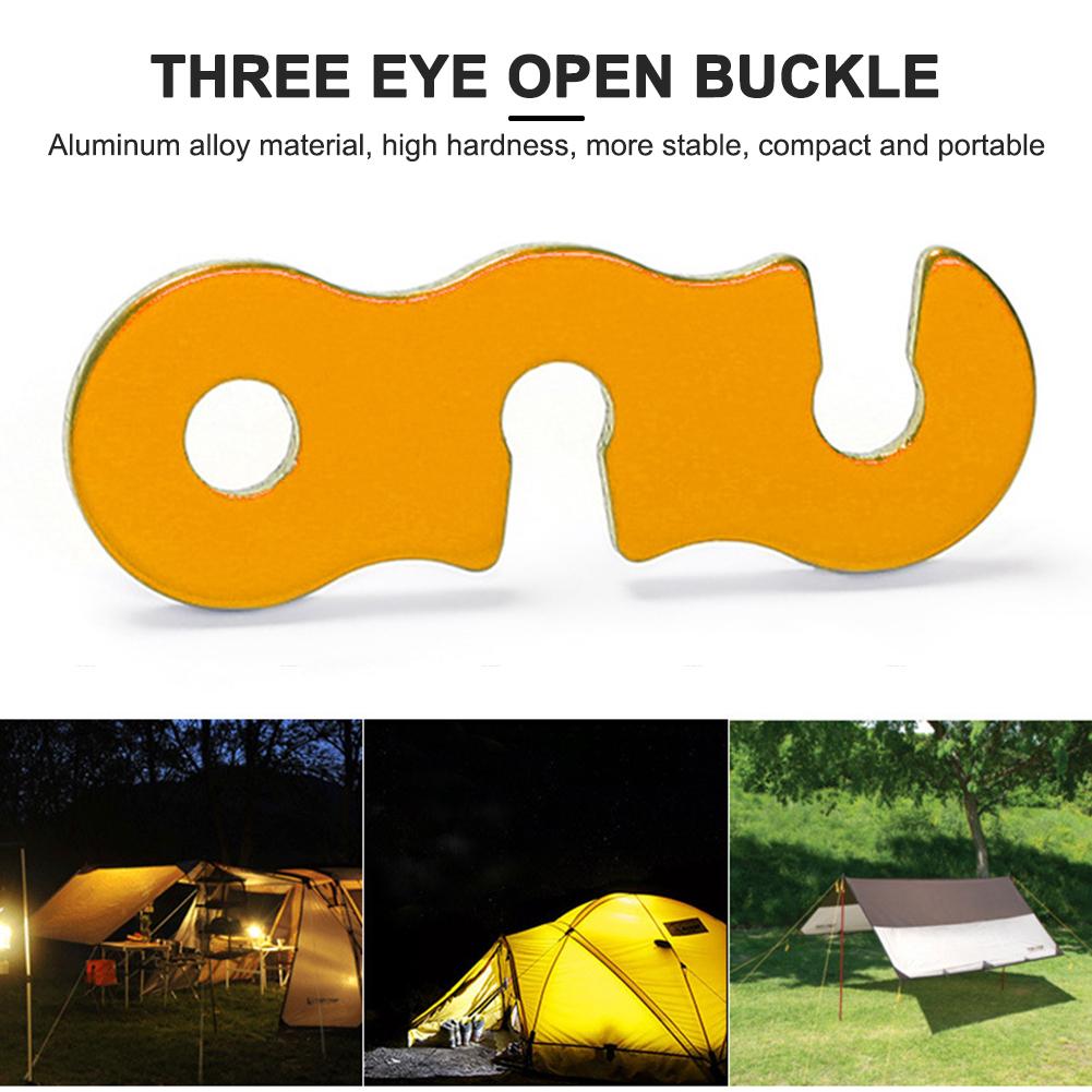 Cheap Goat Tents 30pcs Adjustable Camping Tent Cord Rope Buckle S Type Tensioners Fastener Aluminum Alloy Parachute Rope Buckles Camping Tools   